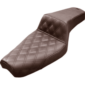 SADDLEMEN Step-Up Seat — Front Lattice Stitch - Brown - XL 879-03-172BR