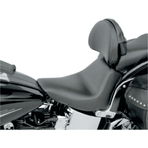 SADDLEMEN Heels Down Solo Seat - With Backrest - Plain - Black - FXST 806-12-0041