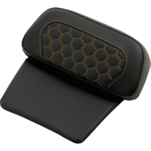 SADDLEMEN Honeycomb Chopped Tour Pak Pad - Gold Stitching - FLH/FLT '14-'24 814-07C-HC-GOL